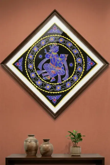 Black Chandua with Radha Krishna