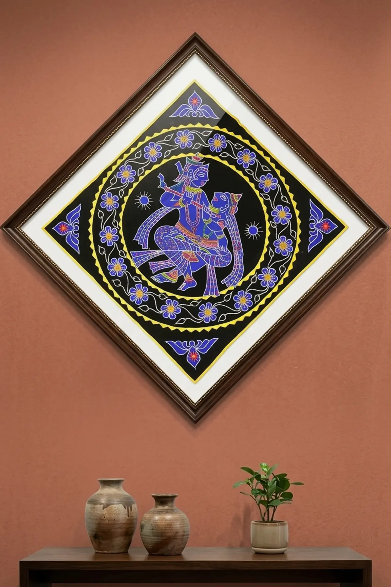 Black Chandua with Radha Krishna